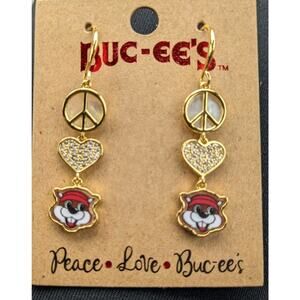 Buc-ee’s Earrings Peace Love Buccees Buc ees Bucees Beaver Jewelry